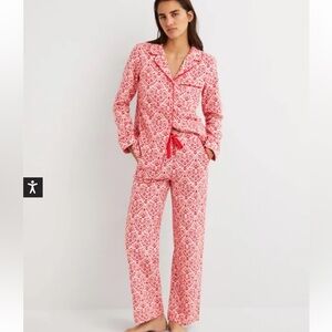 BODEN Red Heart Bloom Cozy Pajama Set NWOT Sz 4